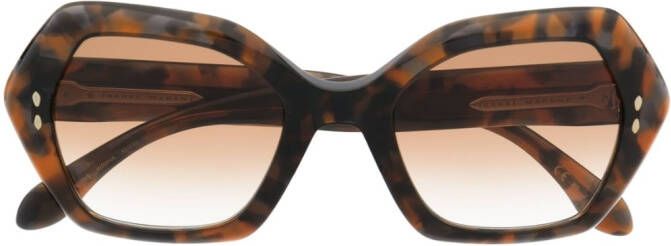 Isabel Marant Eyewear Zonnebril met montuur van schildpadschild design Bruin