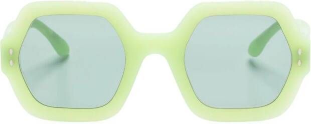 Isabel Marant Eyewear Zonnebril met geometrisch montuur Groen