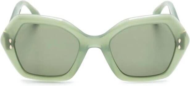 Isabel Marant Eyewear Zonnebril met oversized montuur Groen