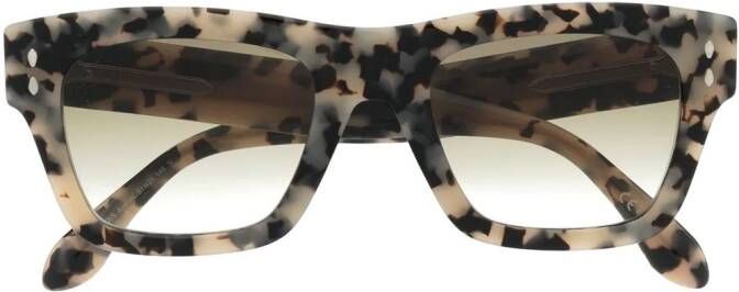 Isabel Marant Eyewear Zonnebril met schildpadschild design Beige