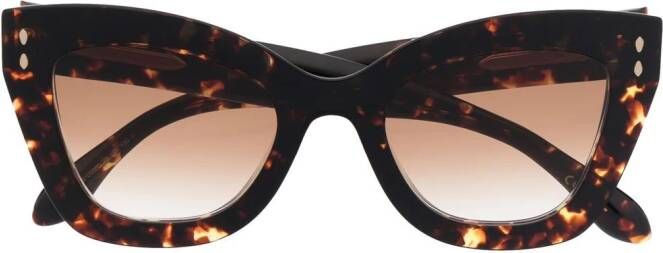 Isabel Marant Eyewear Zonnebril met schildpadschild design Bruin