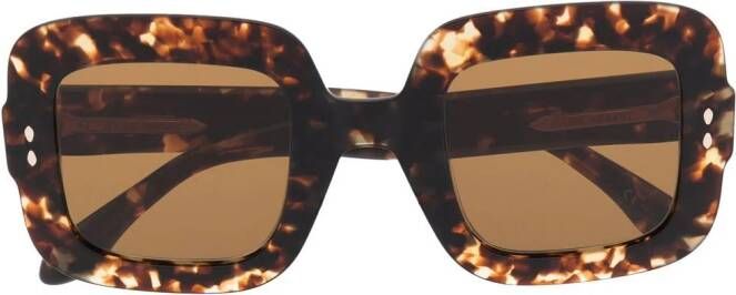Isabel Marant Eyewear Zonnebril met schildpadschild design Bruin
