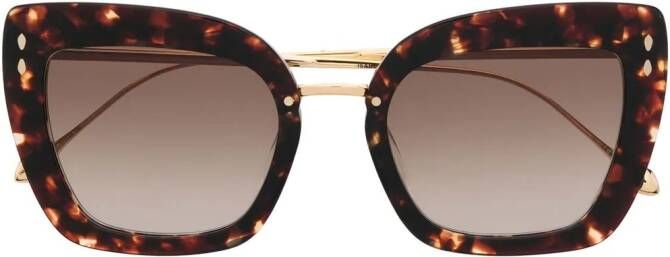 Isabel Marant Eyewear Zonnebril met vierkant montuur Bruin