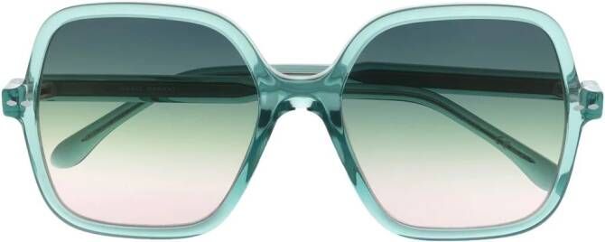 Isabel Marant Eyewear Zonnebril met vierkant montuur Groen