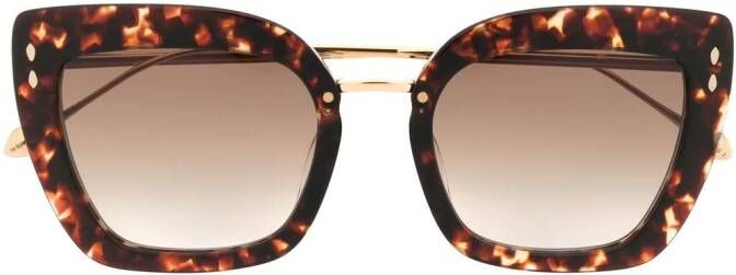 Isabel Marant Eyewear Zonnebril met vlinder montuur Bruin