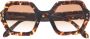 Isabel Marant Eyewear Zonnebril met zeshoekig montuur Bruin - Thumbnail 1