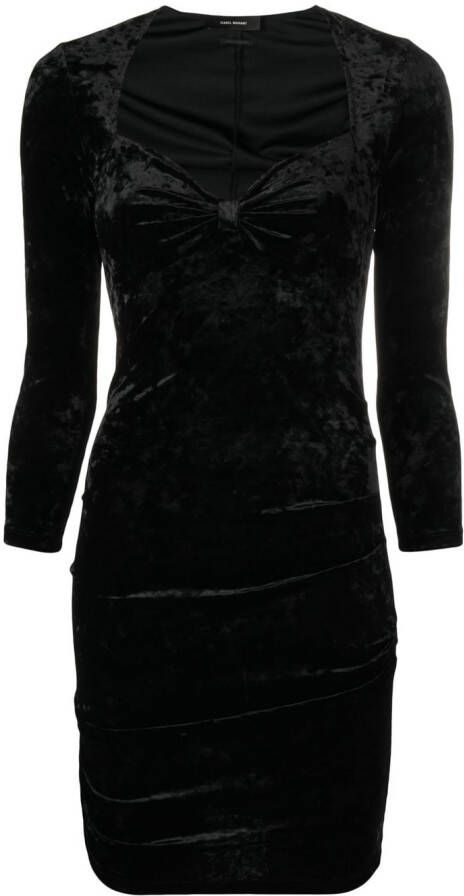 ISABEL MARANT Fluwelen mini-jurk Zwart