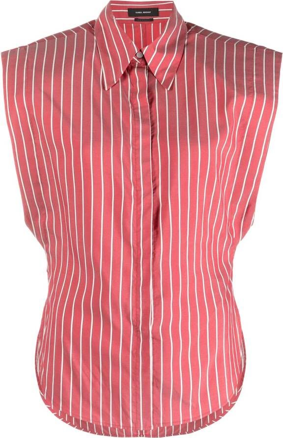 ISABEL MARANT Gestreepte blouse Rood