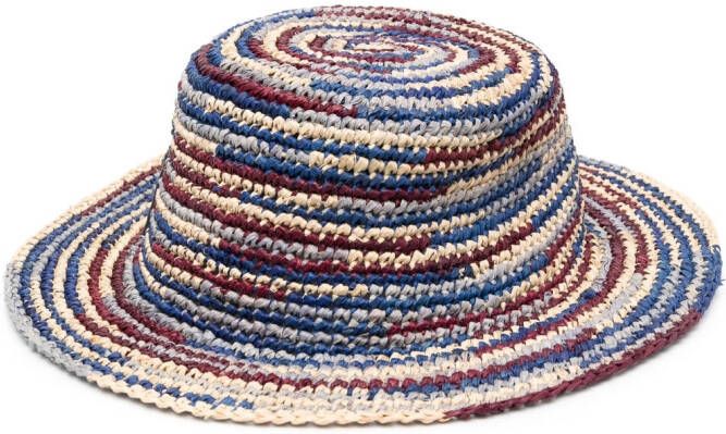 ISABEL MARANT Geweven hoed Blauw