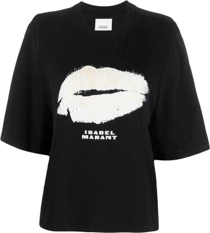 ISABEL MARANT T-shirt met print Zwart
