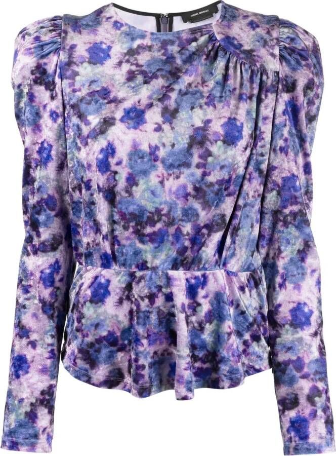 ISABEL MARANT Blouse met bloemenprint Paars