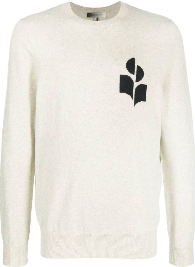 MARANT Evans logo-intarsia trui Grijs