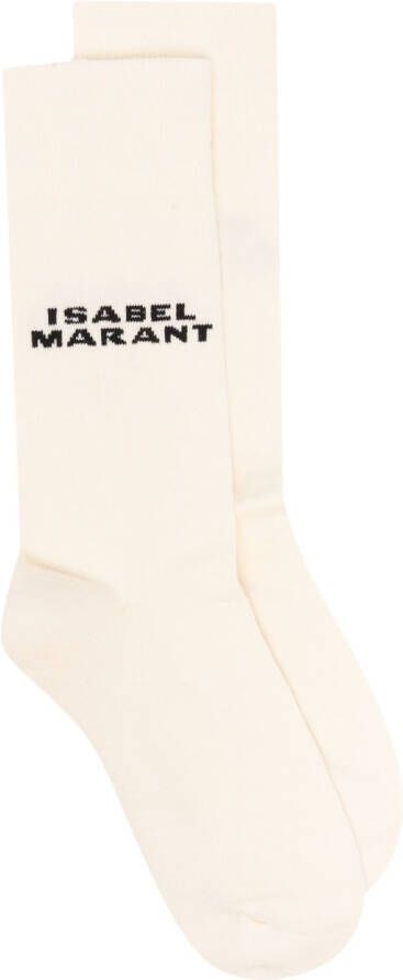 ISABEL MARANT Intarsia sokken Beige