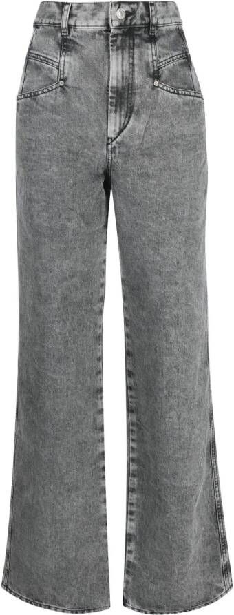 ISABEL MARANT Jeans met gerafelde afwerking Grijs