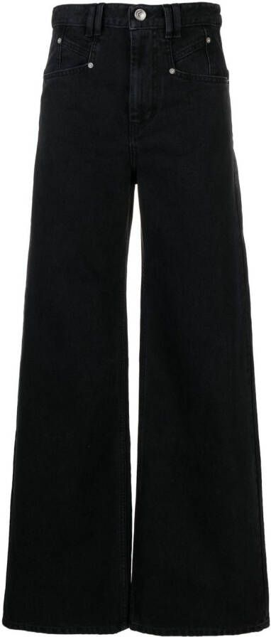 ISABEL MARANT Jeans met wijde pijpen Zwart