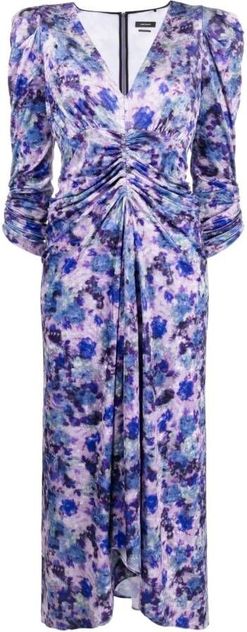 ISABEL MARANT Jurk met bloemenprint Paars