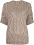 ISABEL MARANT Kabelgebreide top Bruin - Thumbnail 1