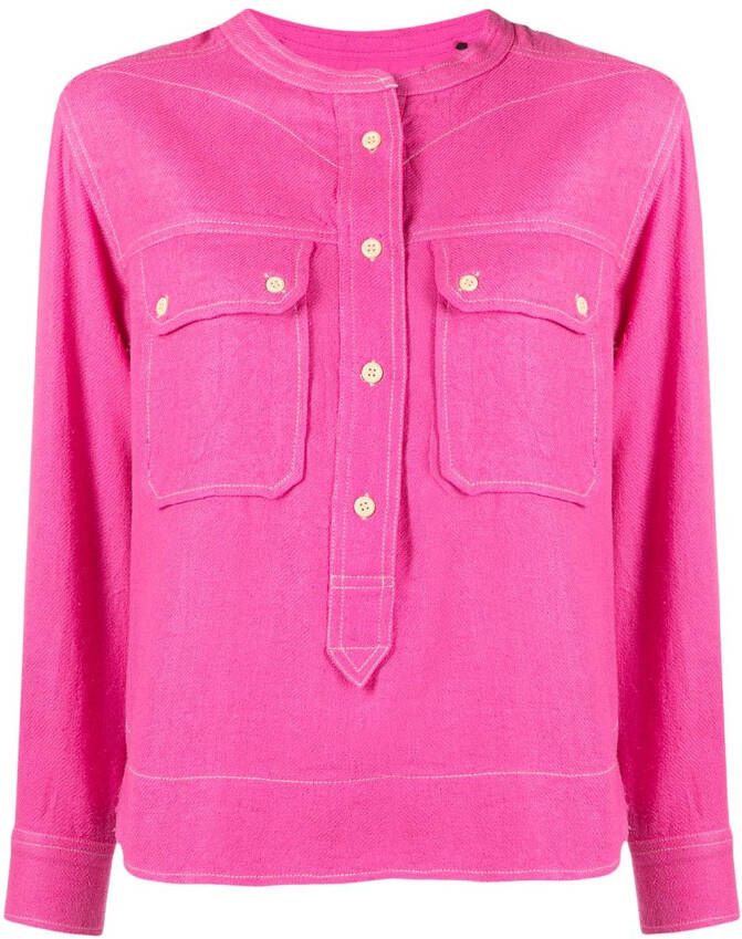 ISABEL MARANT Kraagloze blouse Roze