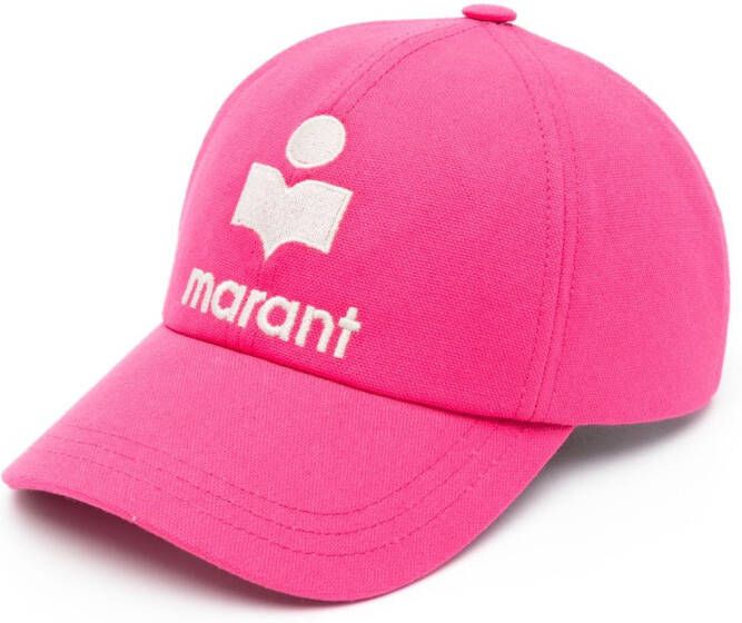 ISABEL MARANT Honkbalpet met geborduurd logo Roze