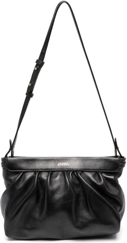ISABEL MARANT Clutch met logoprint Zwart
