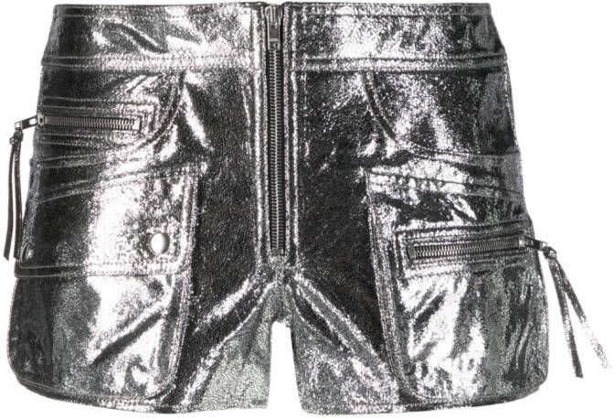 ISABEL MARANT Metallic shorts Zilver