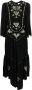 ISABEL MARANT Midi-jurk met borduurwerk Zwart - Thumbnail 1