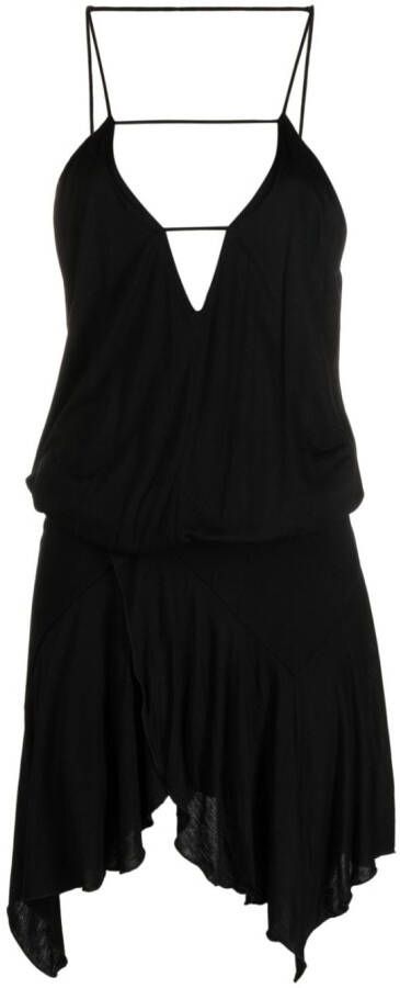 ISABEL MARANT Mini-jurk met watervalhals Zwart