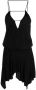 ISABEL MARANT Mini-jurk met watervalhals Zwart - Thumbnail 1