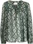 ISABEL MARANT Ametissa blouse met gestrikte voorkant Groen - Thumbnail 1