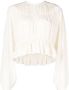 ISABEL MARANT Nelino geplooide top Beige - Thumbnail 1
