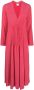 ISABEL MARANT Midi-jurk met ruches Roze - Thumbnail 1