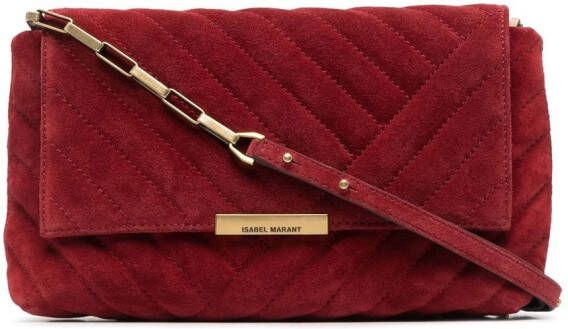 ISABEL MARANT Schoudertas met gegraveerd logo Rood