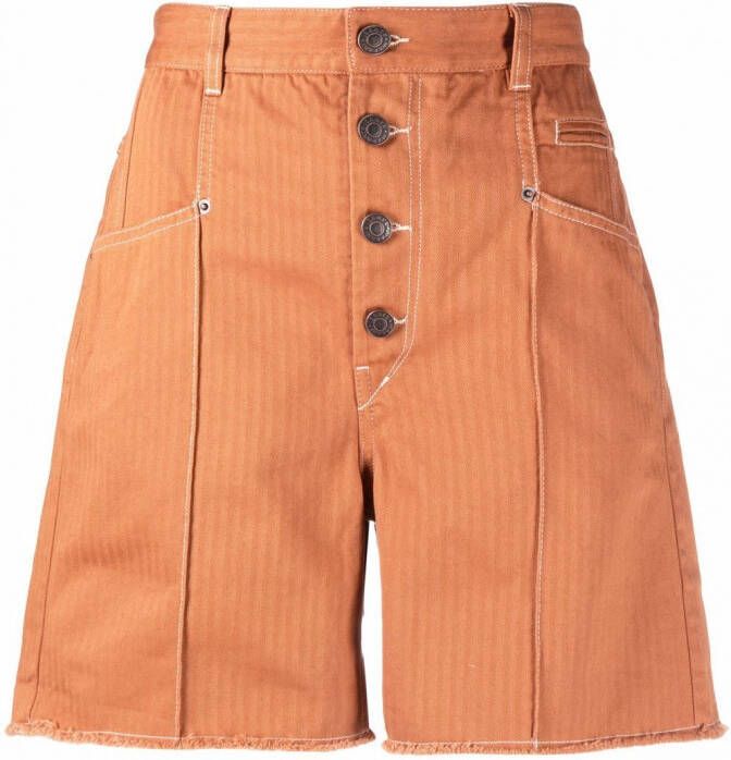 ISABEL MARANT Shorts met knoopsluiting Oranje