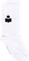 Isabel Marant Sokken met geborduurd logo dames Elastane katoen polyamide OS Wit - Thumbnail 1