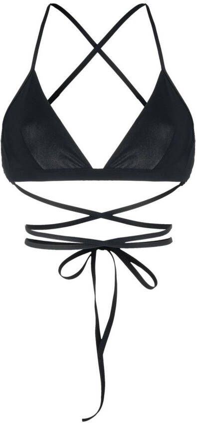 ISABEL MARANT Bikinitop met kruisbandjes Zwart
