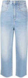 Isabel Marant straight-leg cropped jeans Blauw