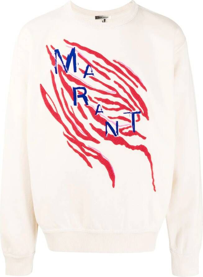 MARANT Sweater met logoprint Wit