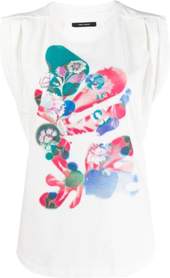 ISABEL MARANT T-shirt met grafische print Wit