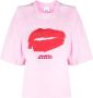 ISABEL MARANT T-shirt met lippenprint Roze - Thumbnail 1
