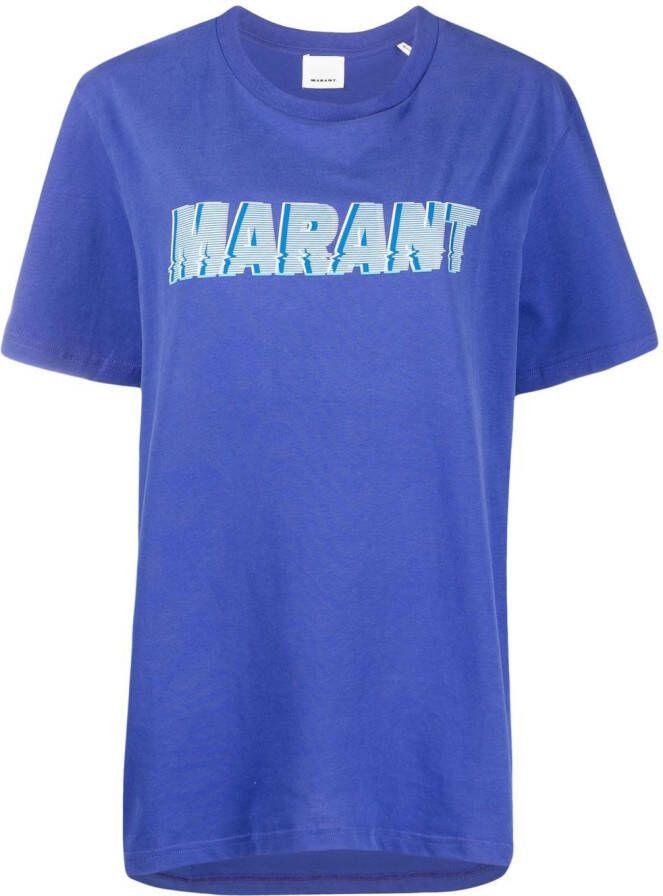 ISABEL MARANT T-shirt met logoprint Blauw