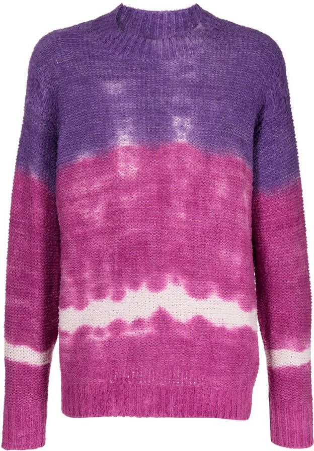 MARANT Henley trui met tie-dye print Paars