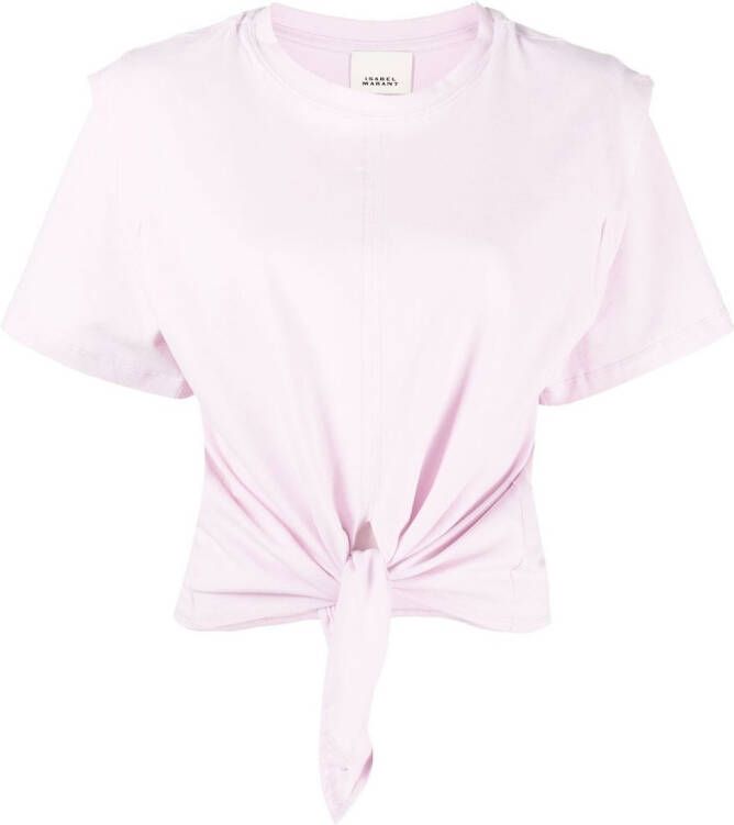 ISABEL MARANT T-shirt met gestrikte taille Roze