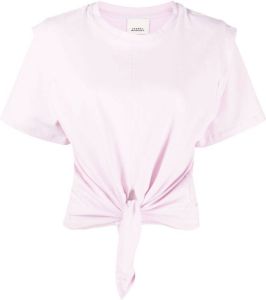 Isabel Marant T-shirt met gestrikte taille Roze
