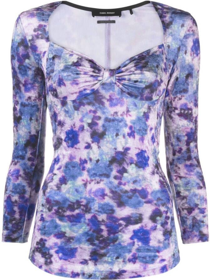 ISABEL MARANT Top met bloemenprint Paars