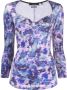 ISABEL MARANT Top met bloemenprint Paars - Thumbnail 1