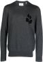 MARANT Evans logo-intarsia trui Grijs - Thumbnail 1