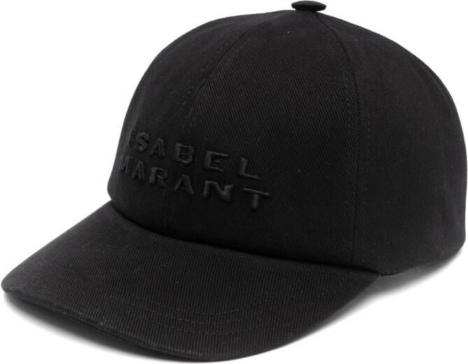 ISABEL MARANT Tyron honkbalpet met geborduurd logo Zwart