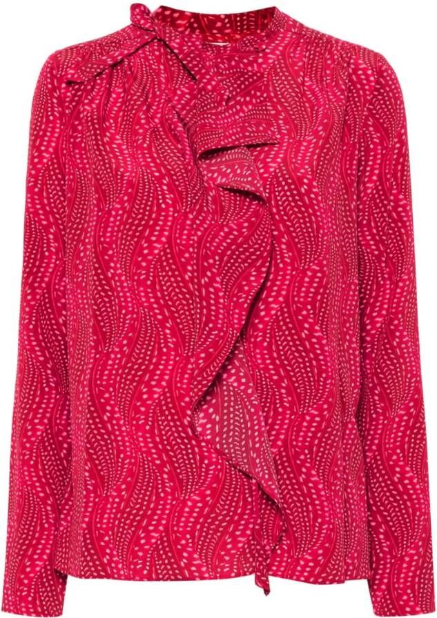 ISABEL MARANT Utah blouse met lange mouwen Roze