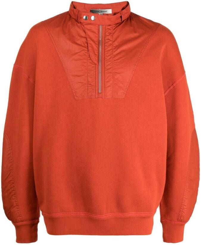 MARANT Sweater met halve rits Oranje