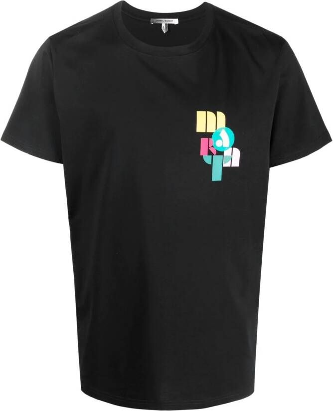MARANT Zafferh T-shirt met logoprint Zwart